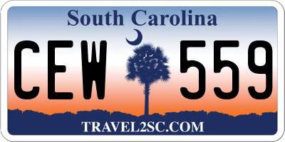 SC license plate CEW559