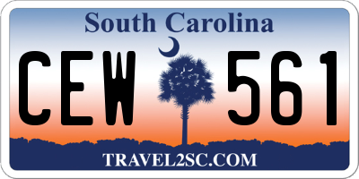 SC license plate CEW561