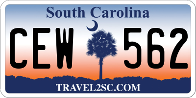 SC license plate CEW562