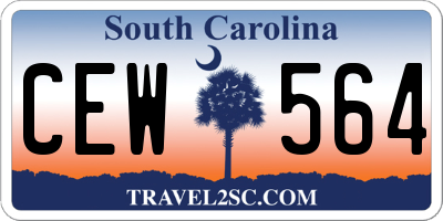 SC license plate CEW564