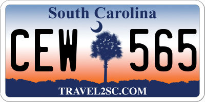 SC license plate CEW565