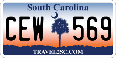 SC license plate CEW569