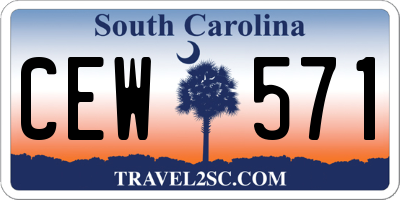 SC license plate CEW571