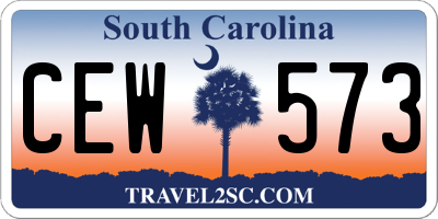 SC license plate CEW573