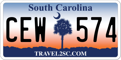 SC license plate CEW574