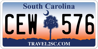 SC license plate CEW576