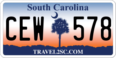 SC license plate CEW578