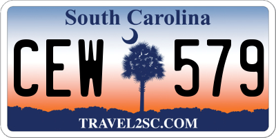 SC license plate CEW579
