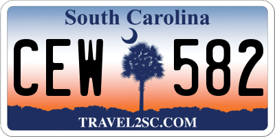SC license plate CEW582