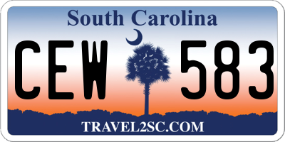 SC license plate CEW583