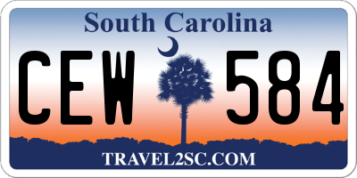 SC license plate CEW584