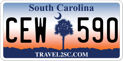 SC license plate CEW590