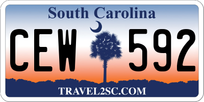 SC license plate CEW592