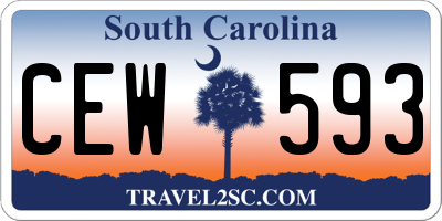 SC license plate CEW593