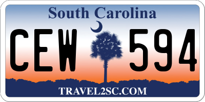 SC license plate CEW594