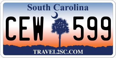 SC license plate CEW599