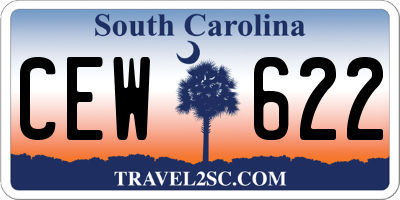 SC license plate CEW622
