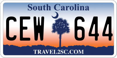 SC license plate CEW644