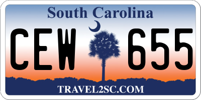 SC license plate CEW655