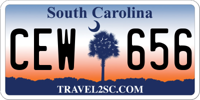 SC license plate CEW656