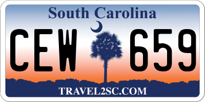 SC license plate CEW659