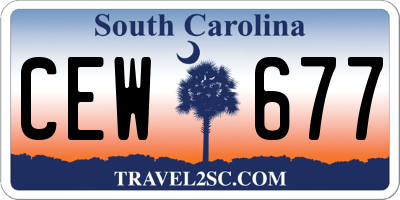 SC license plate CEW677