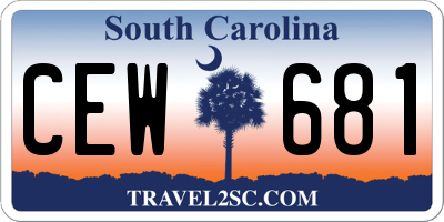SC license plate CEW681