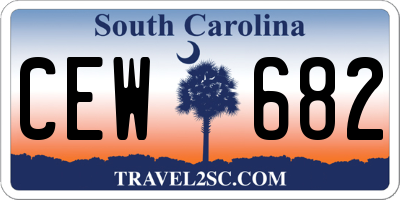 SC license plate CEW682
