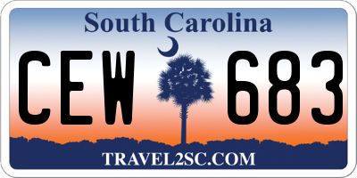 SC license plate CEW683