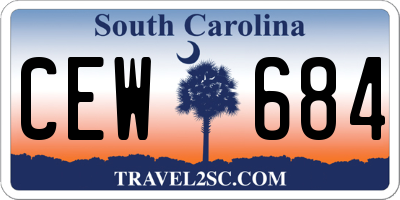 SC license plate CEW684