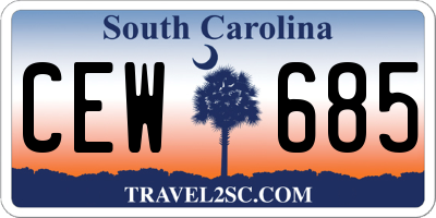 SC license plate CEW685