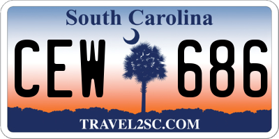 SC license plate CEW686