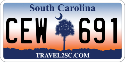 SC license plate CEW691