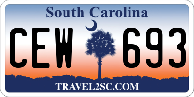 SC license plate CEW693