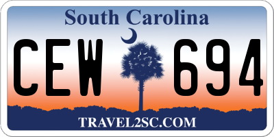 SC license plate CEW694