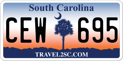 SC license plate CEW695