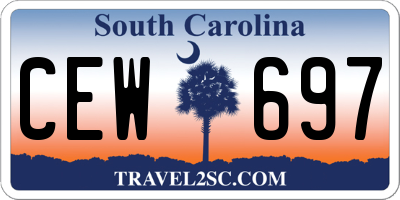 SC license plate CEW697