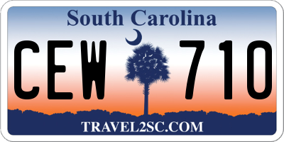 SC license plate CEW710