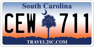 SC license plate CEW711