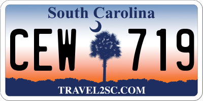SC license plate CEW719