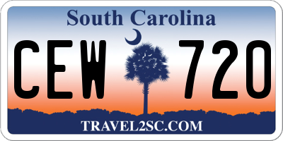 SC license plate CEW720