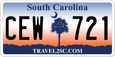 SC license plate CEW721