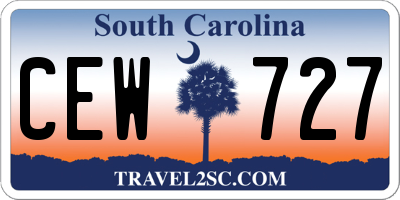 SC license plate CEW727