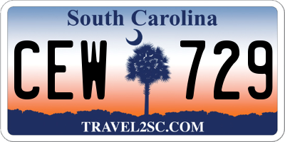 SC license plate CEW729