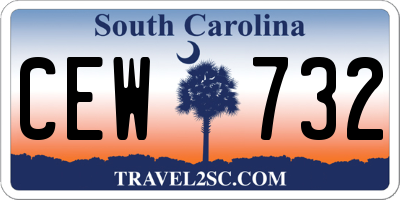 SC license plate CEW732
