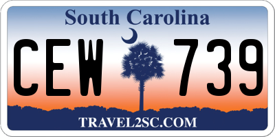 SC license plate CEW739