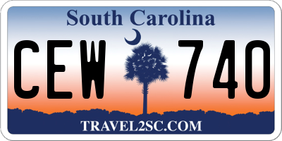 SC license plate CEW740