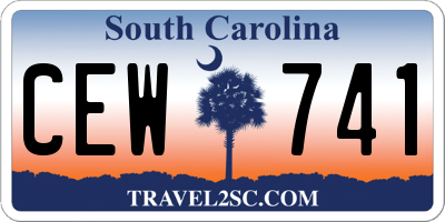 SC license plate CEW741