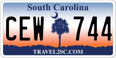 SC license plate CEW744