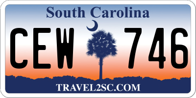 SC license plate CEW746